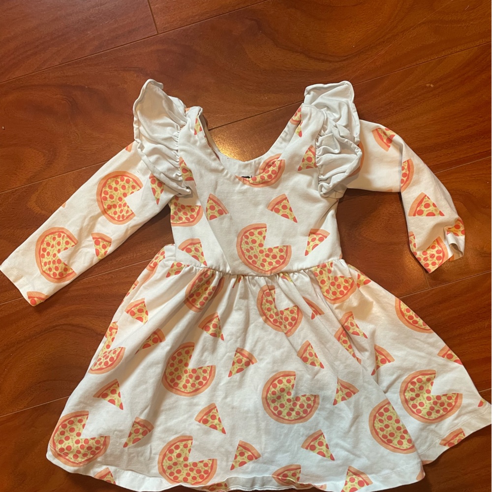Monica and Andy 3T Pizza Print Dress
